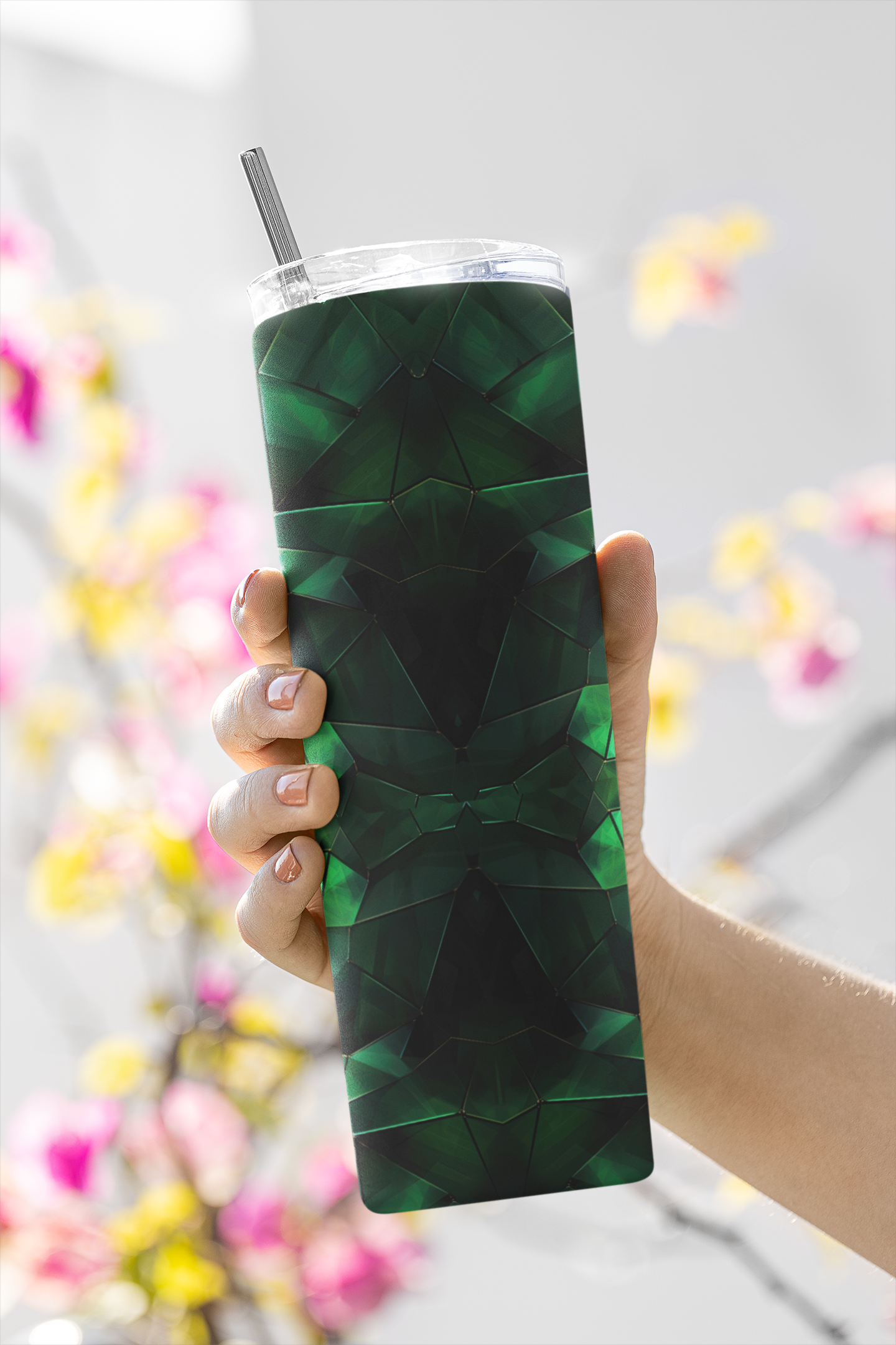 Green Holographic Tumbler Bottle