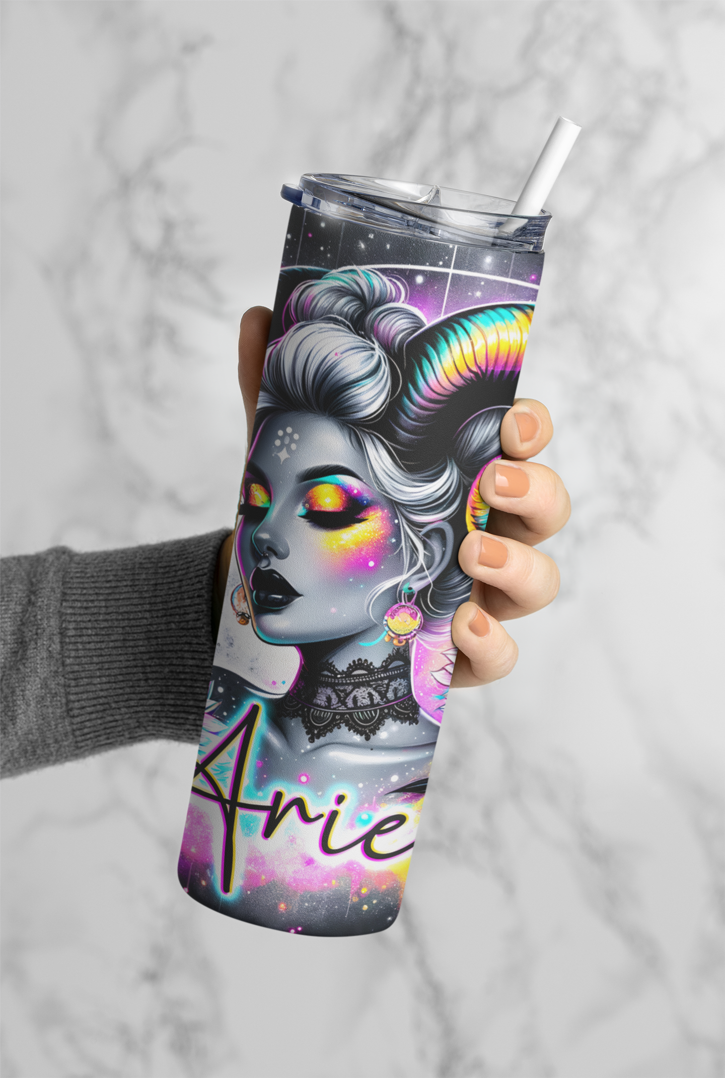 Aries Zodiac Tumbler Bottle