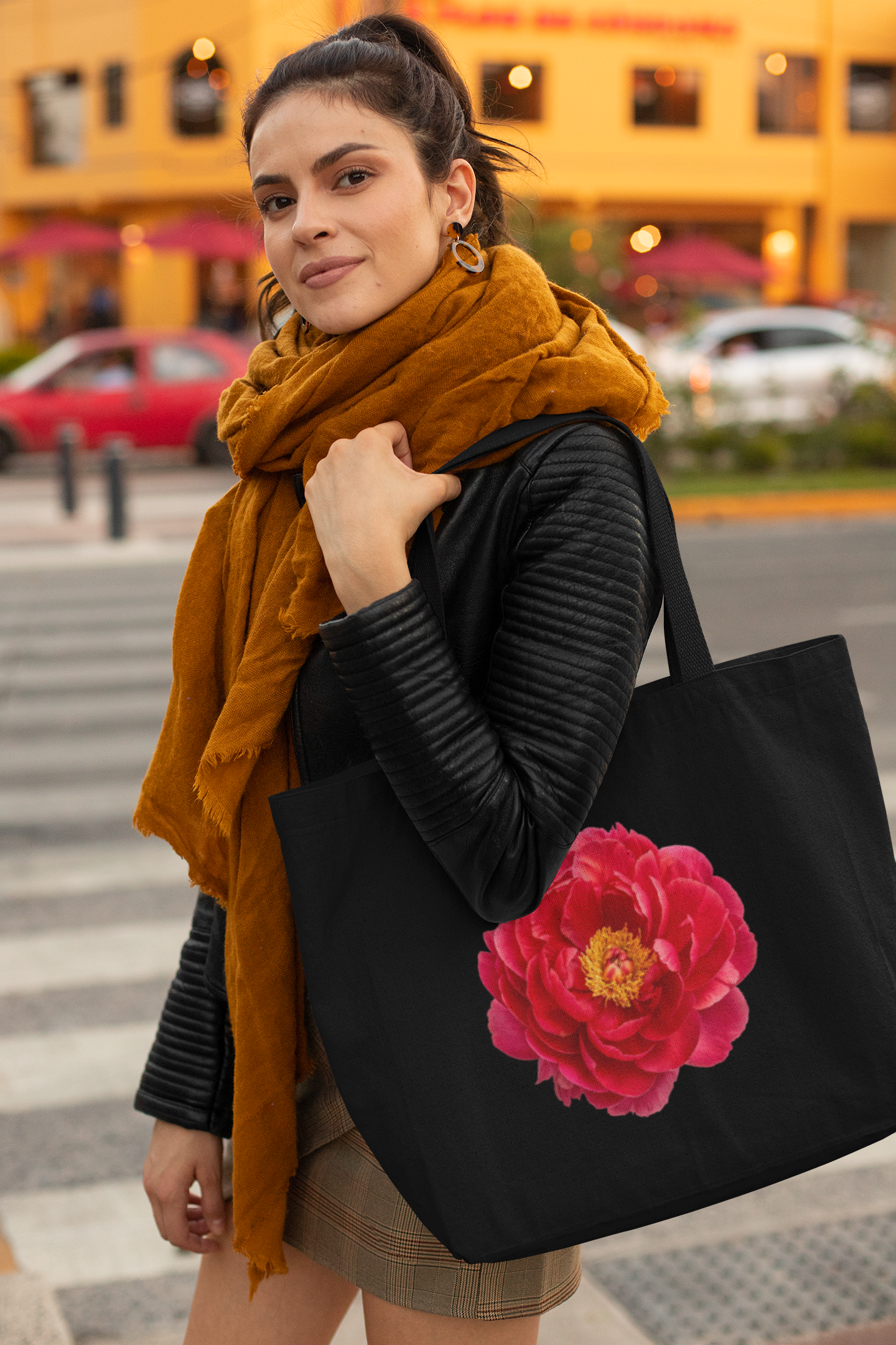 Red Peonies Everyday Large Tote Bag