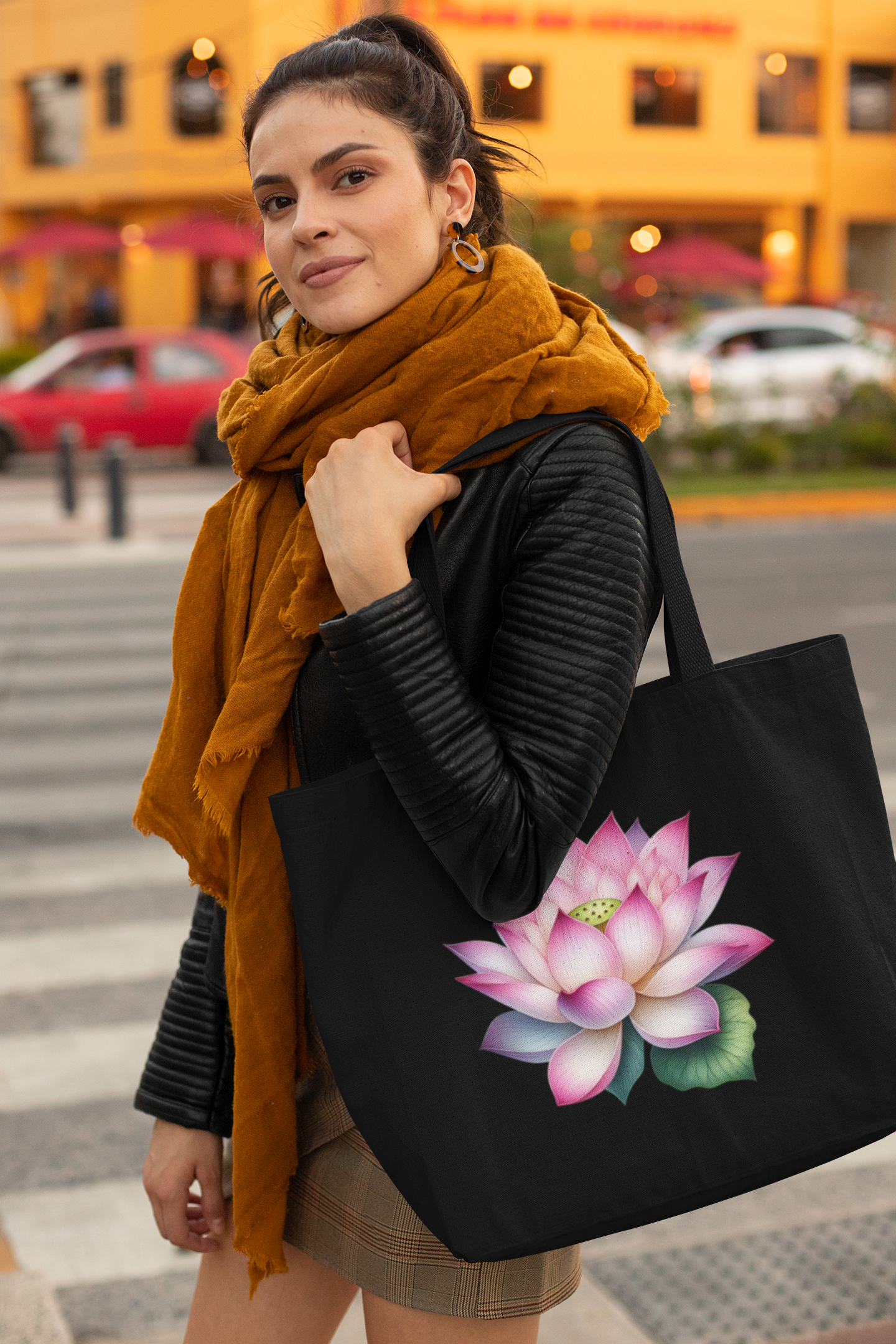 Pink Lotus Everyday Large Tote Bag