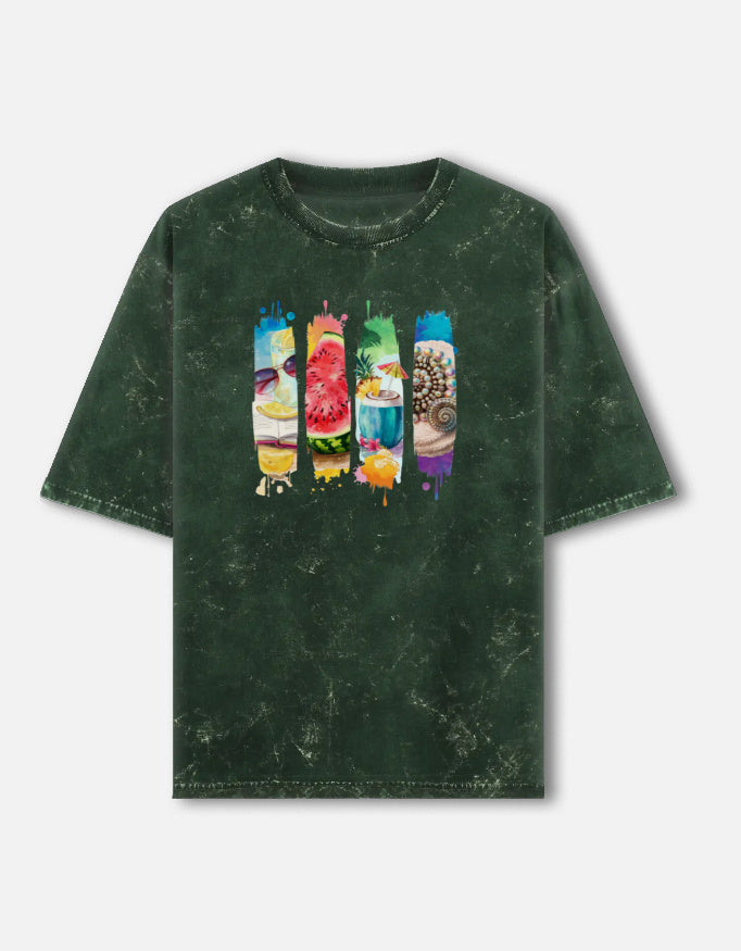 Unisex Acid Washed Oversized Tee