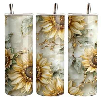Golden sunflower Tumbler Bottle