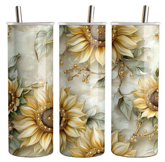 Golden sunflower Tumbler Bottle