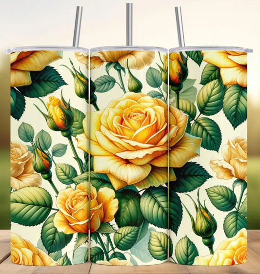 Yellow Roses Tumbler Bottle