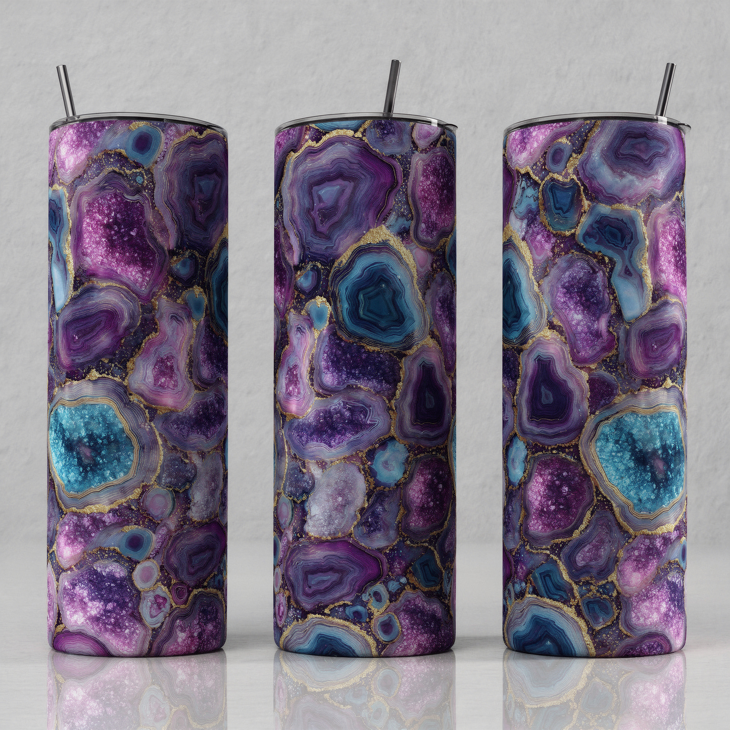 Sparkling Geode 002 Tumbler Bottle
