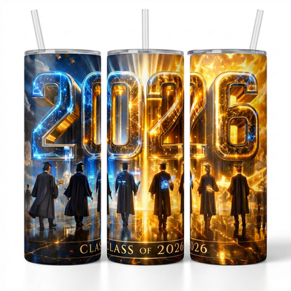 Class 2026 Graduation Tumbler Bottle