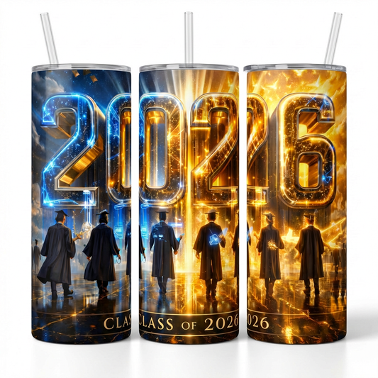 Class 2026 Graduation Tumbler Bottle