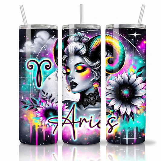 Aries Zodiac Tumbler Bottle