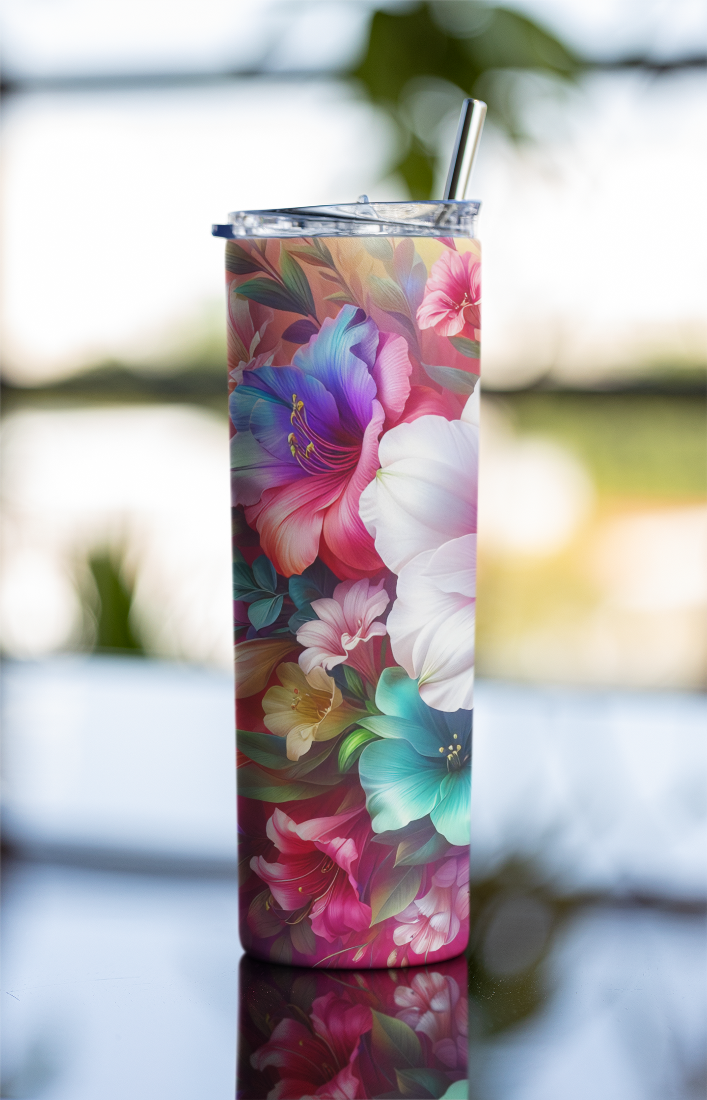 Vibrant Lilies Tumbler Bottle