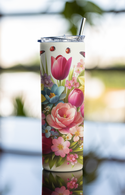 Spring Floral Tumbler Bottle