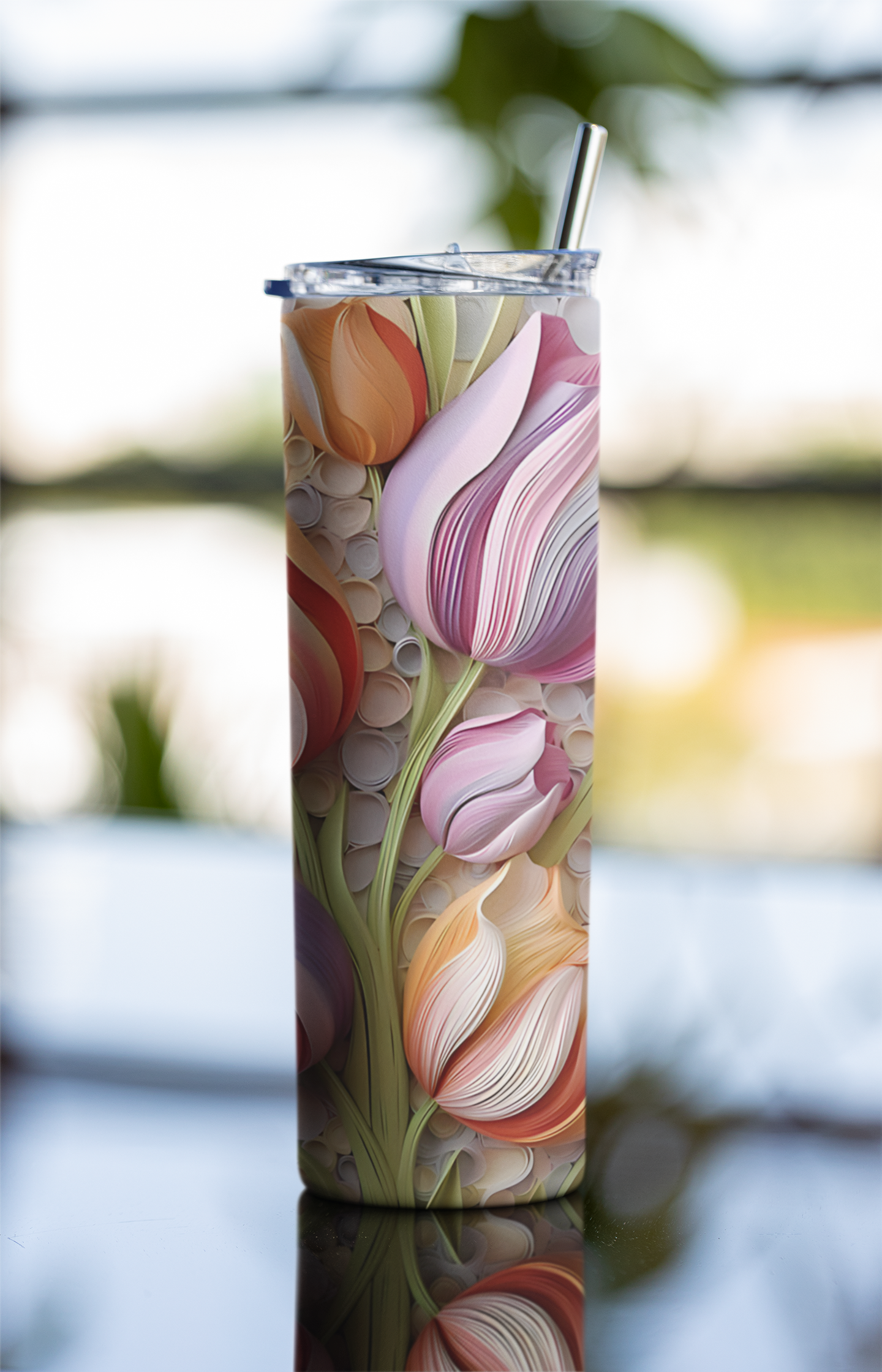 3D Tulip Tumbler Bottle