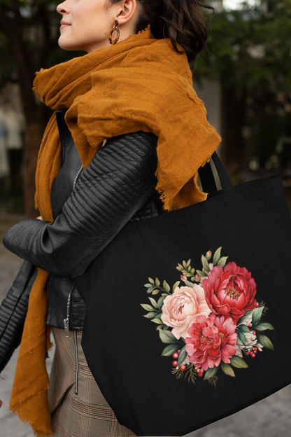 Red Flowers Everyday Large Tote Bag
