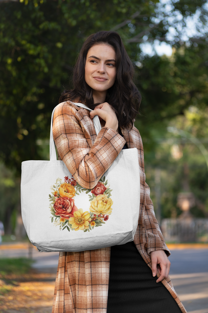 Yellow Red Flowers Everyday Large Tote Bag