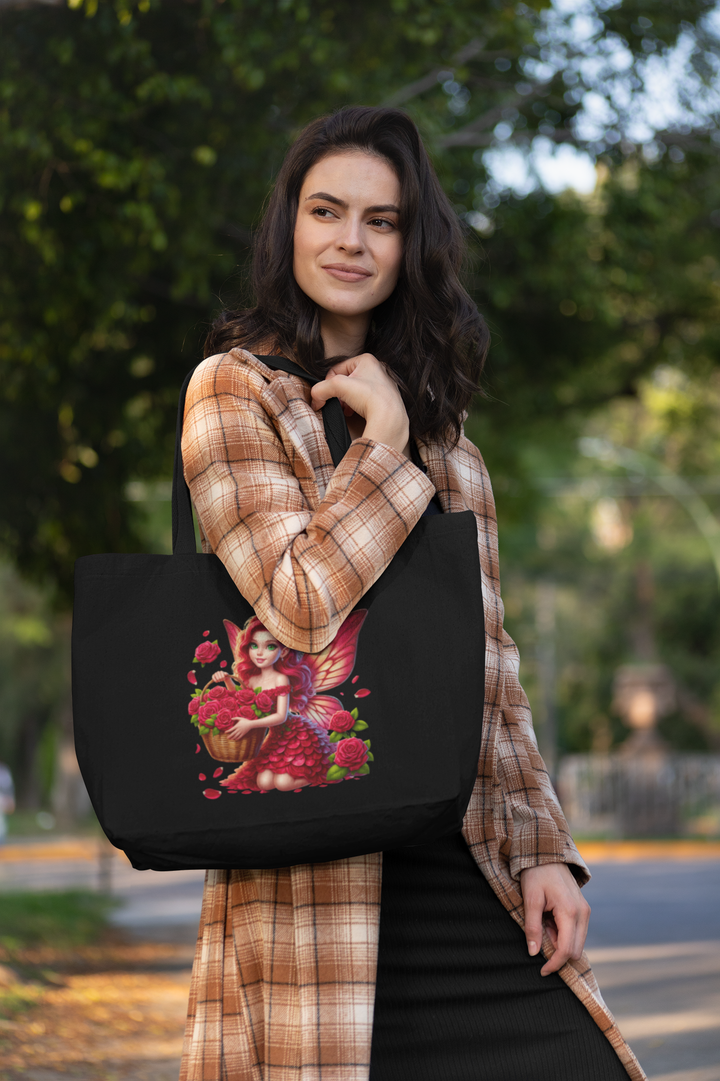 Red Rose Fairy Everyday Large Tote Bag