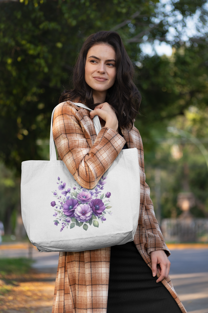 Purple Flowers02 Everyday Large Tote Bag