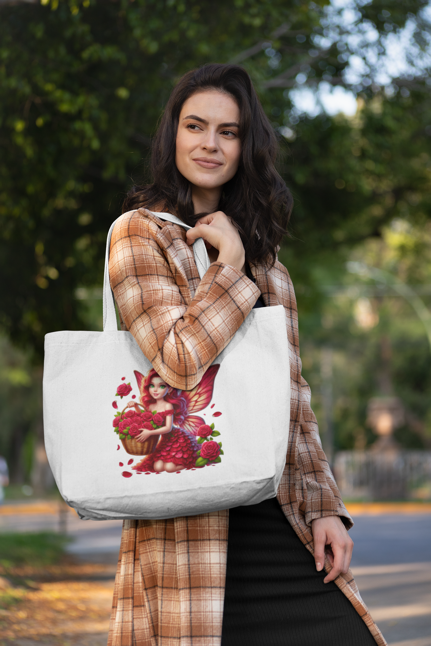 Red Rose Fairy Everyday Large Tote Bag