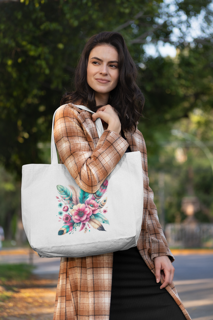 Boho Flowers Everyday Large Tote Bag