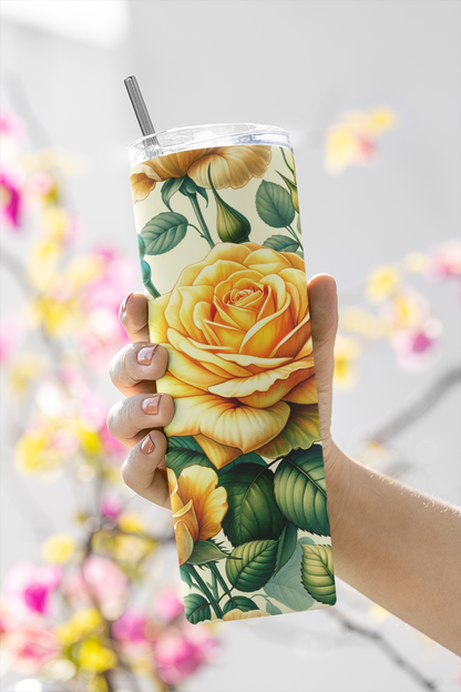Yellow Roses Tumbler Bottle