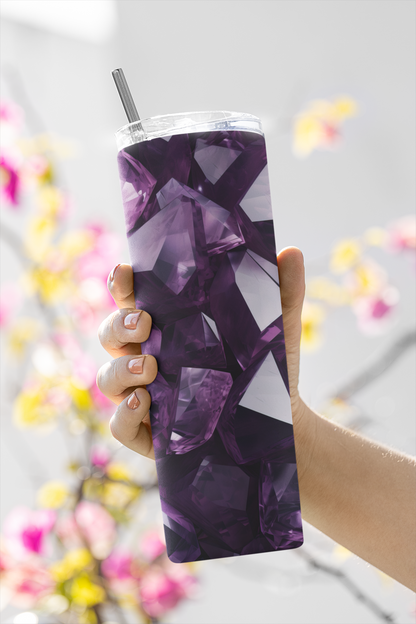 Amethyst Crystal Tumbler Bottle