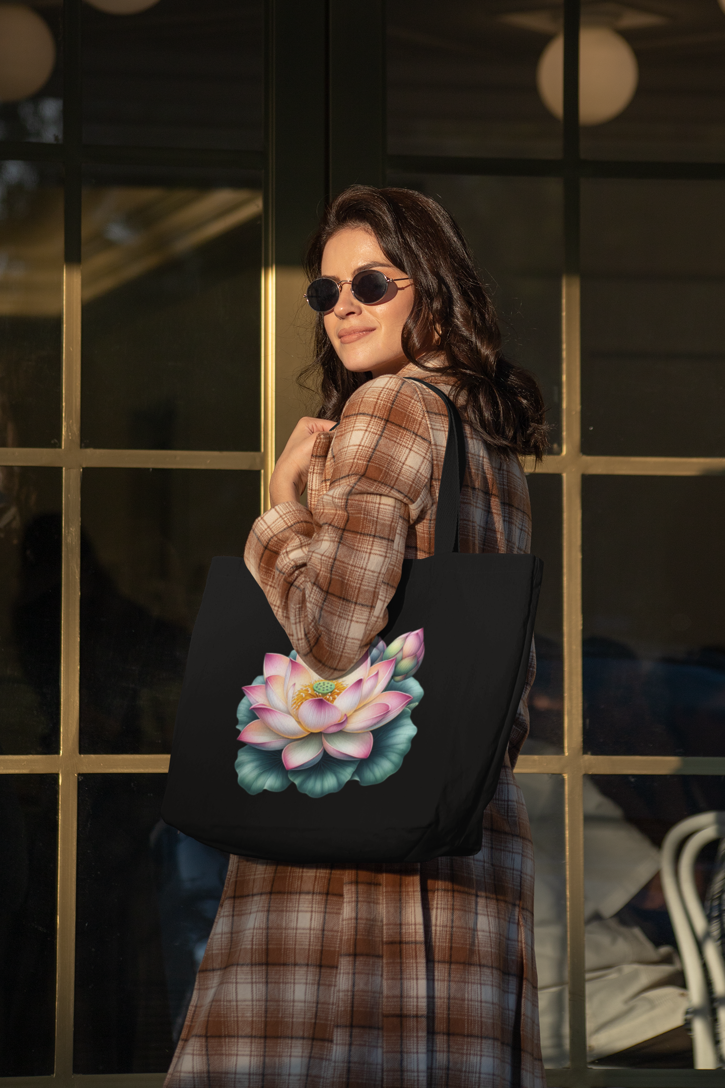 Pink Lotus Everyday Large Tote Bag