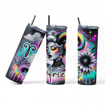 Aries Zodiac Tumbler Bottle