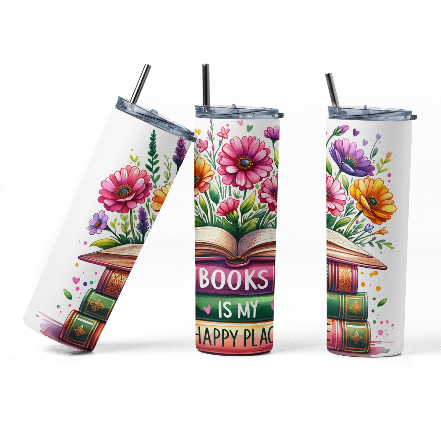 Books are my Happy Place Tumbler Bottle