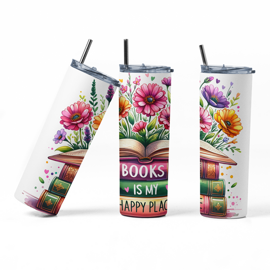 Books are my Happy Place Tumbler Bottle