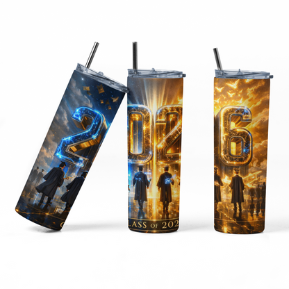 Class 2026 Graduation Tumbler Bottle