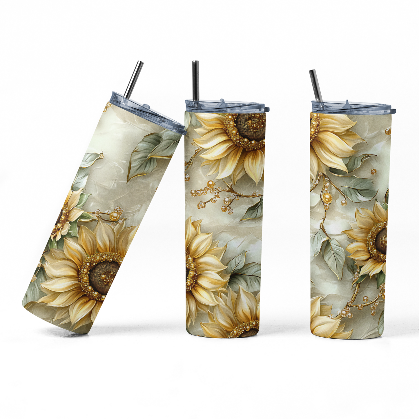 Golden sunflower Tumbler Bottle