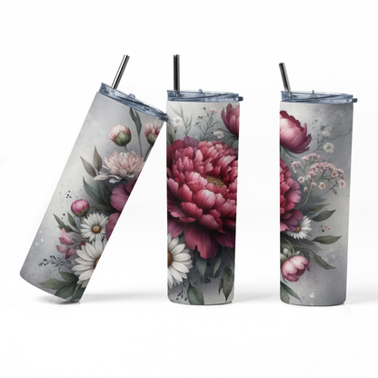 Pink Peonies Tumbler Bottle