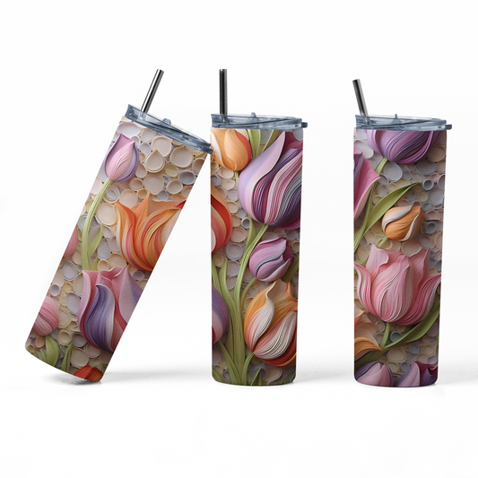 3D Tulip Tumbler Bottle
