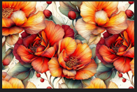 Orange Flowers Sipper Bottle