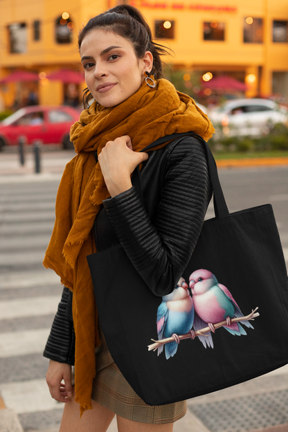 Love Birds Everyday Large Tote Bag