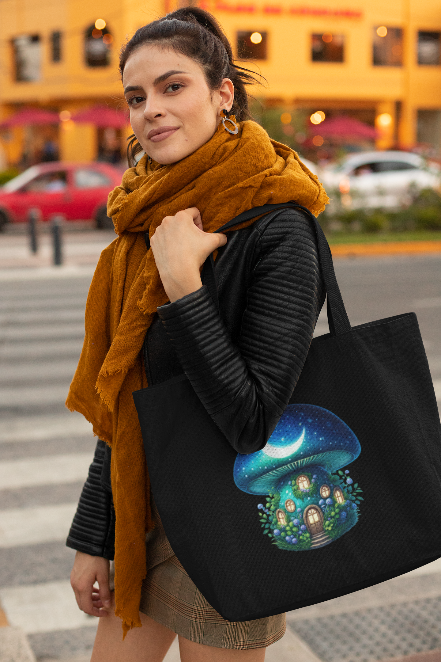 Mushroom House01 Everyday Large Tote Bag