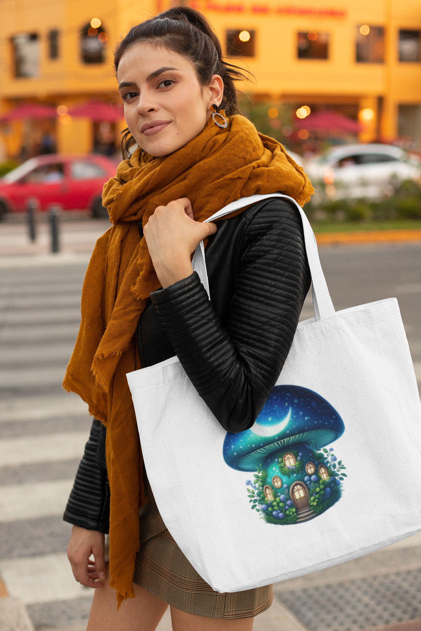 Mushroom House01 Everyday Large Tote Bag