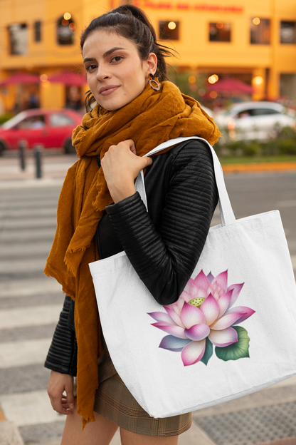 Pink Lotus Everyday Large Tote Bag