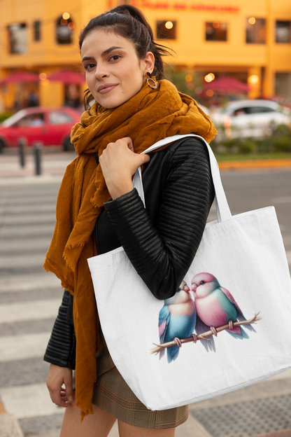 Love Birds Everyday Large Tote Bag