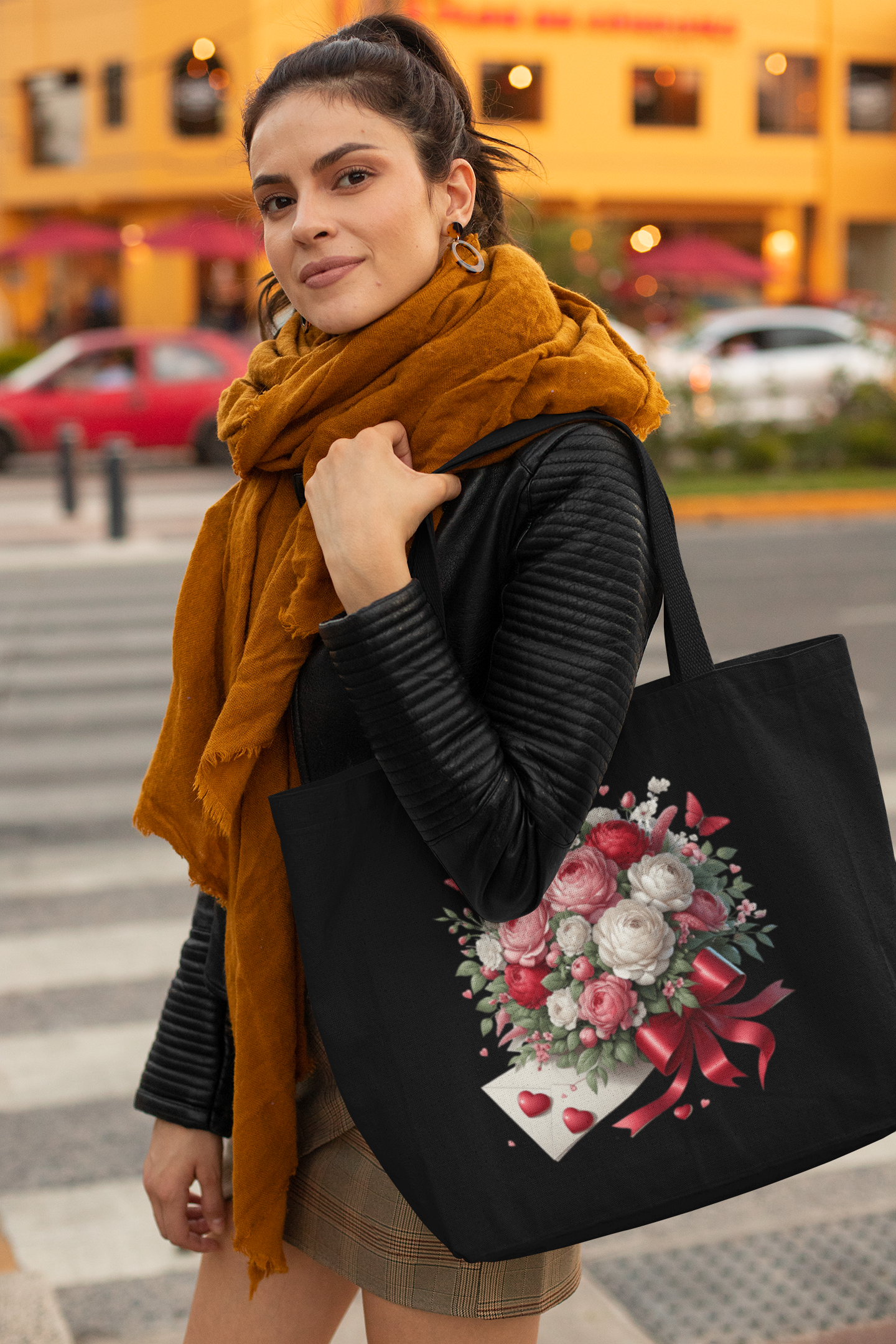 Valentines Day Flowers Everyday Large Tote Bag