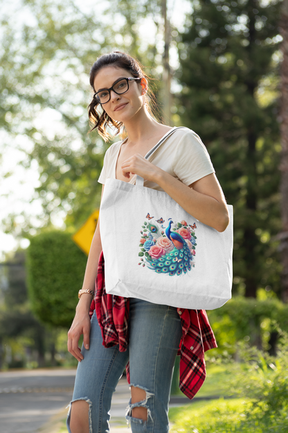 Peacock Roses Everyday Large Tote Bag
